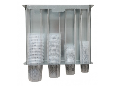 Metal wall dispenser for all 4 sizes of Supercup mixing cups