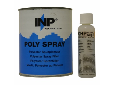 PolySpray: apprêt polyester pistolable bi-composant 1,5 kg avec durcisseur