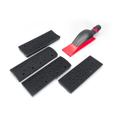 Bloque lijador manual con 4 accesorios diferentes