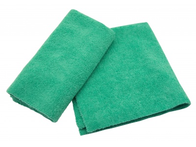 Microfiber cloths, green, set of 3