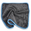Microfiber cloth, dark gray with blue edges