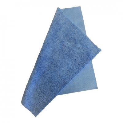 Mikrofaser Tuch blau, flauschig/glatt