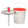 Dispenser for 10 ltr handcleaner with stainless steel lid