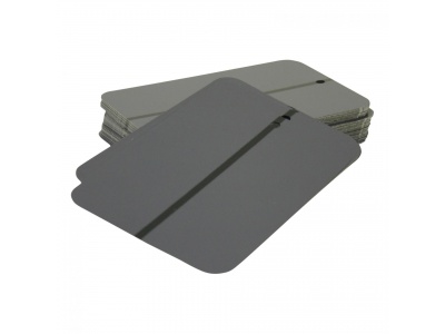 Placas metálicas para muestras de pintura, gris oscuro (RAL7015)