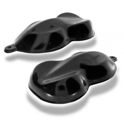 3D car shape black, plastic paint color sample