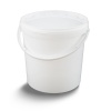 Cubo de plástico para pintura, blanco, con tapa incluida