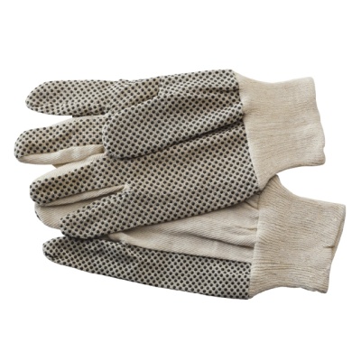 Gants coton avec pivots PVC noirs