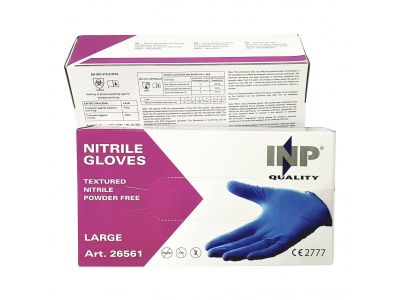 Guantes de nitrilo INP, sin polvo