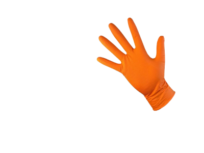Guantes de nitrilo, extra gruesos y con textura diamantada