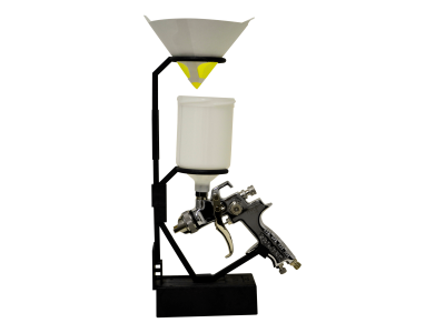 Soporte para pistola de gravedad y filtro de pintura