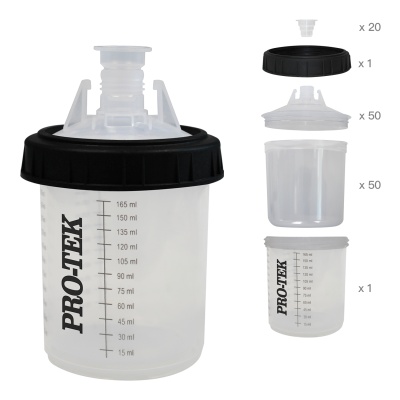 Pro-Tek Flexible Paint Cup System 180 ml 125µ