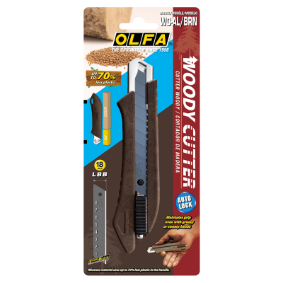 OLFA WD-AL/BRN - Woody afbreekmes 18 mm