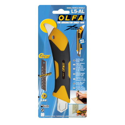 OLFA L5-AL cuchillo de hoja retráctil 18 mm